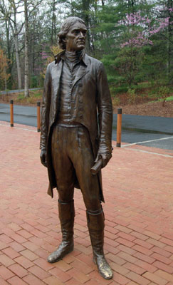 statua di Jefferson situata in Monticello